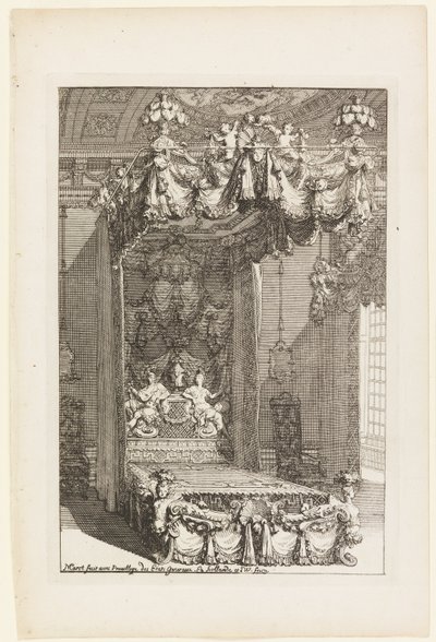تصميم لغرفة نوم الولاية ، من Second Livre d&39;Appartement (الكتاب الثاني عن التصميمات الداخلية) بواسطة دانيال ماروت