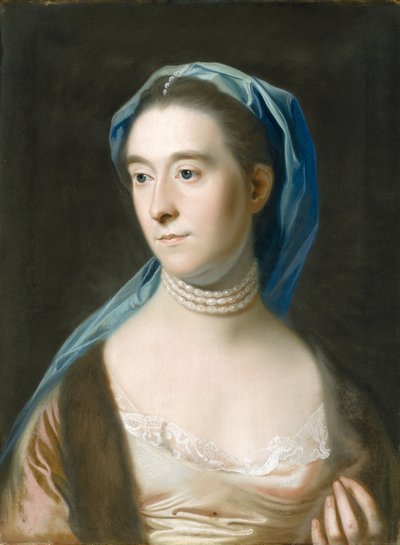 صورة للسيدة جوزيف هينشو (سارة هنشو ، 1736-1822) ، ج. 1770 (باستيل على ورق ، مثبت على كتان) بواسطة دانيال ميتينز