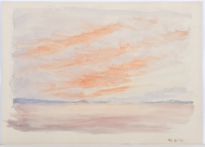 Holy Island ، 1895 (قلم رصاص ومرحاض على ورق) بواسطة دانيال أوليفر