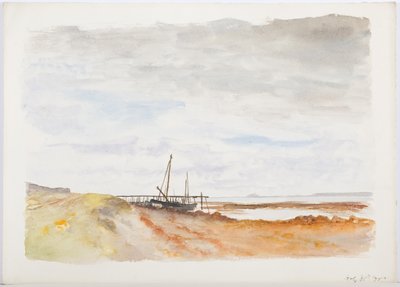 Holy Island ، 1895 (قلم رصاص ومرحاض على ورق) بواسطة دانيال أوليفر