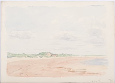 Holy Island ، 1896 (قلم رصاص ومرحاض على ورق) بواسطة دانيال أوليفر