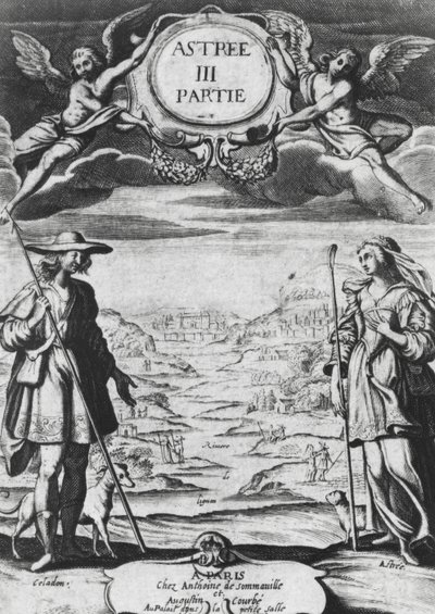 Astree و Celadon ، رسم توضيحي من "Astree" بواسطة Honore d&39;Urfe (1557-1625) بواسطة دانيال رابيل