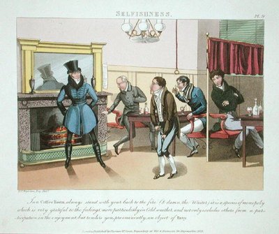الأنانية ، اللوحة 9 من "المؤهلات الضرورية لرجل الموضة" ، المنشور عام 1823 (مائي ملون يدويًا) بواسطة دانيال توماس إيجرتون