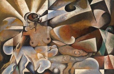 Femme Cubiste ، بقلم بارانوف روسين ، فلاديمير دافيدوفيتش (1888-1942). زيت على قماش ، ج. 1920. الأبعاد: 101 × 153.5 سم. مجموعة خاصة بواسطة دانيال فلاديمير بارانوف روسين