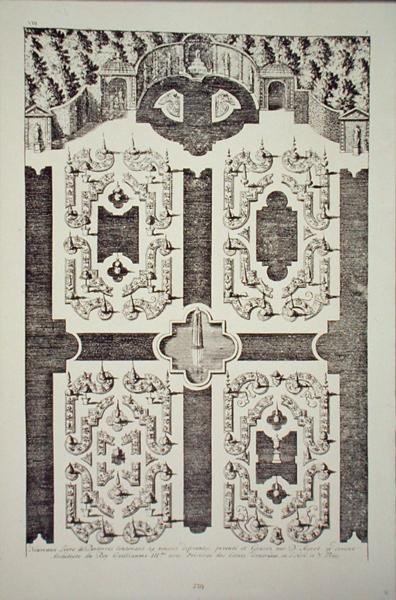 تصميم الحديقة ، من "New Book of Parterres" (نقش) بواسطة دانيال الأكبر ماروت