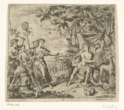 Orpheus و maenads من Ciconia بواسطة دانيال هيرينز (أنا)