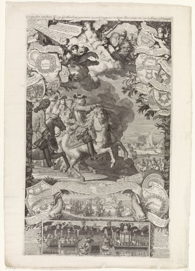 انتصار الحلفاء على الفرنسيين والإسبان ، 1702 انتصرت غزوات حلفائها Hooge ضد Vranckrijck ende Spanije inden Jare 1702 / Conquestes des hauts Alliez remportée sur la France et L