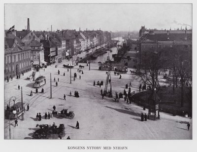 كوبنهاغن: Kongens Nytorv Med Nyhavn (صورة b / w) بواسطة المصور الدنماركي