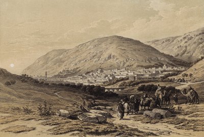 نابلس شكيم القديم (لون ليثو) بواسطة ديفيد (بعد) روبرتس