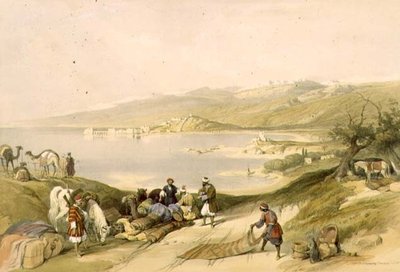 صيدا باتجاه لبنان ، اللوحة 75 من المجلد الثاني من "الأرض المقدسة" ، نقشها لويس هاغي (1806-1885) حانة. 1843 (ليثو) بواسطة ديفيد (بعد) روبرتس