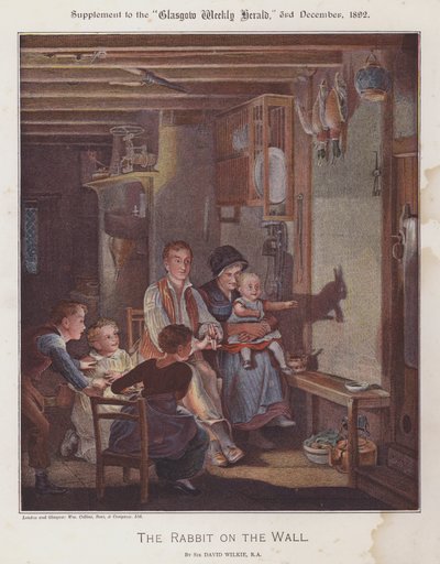 The Rabbit On The Wall (colour litho) بواسطة ديفيد (بعد) ويلكي
