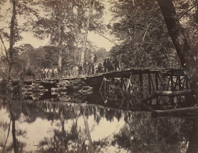 الجسر العسكري ، عبر Chickahominy ، فيرجينيا ، 1862. بواسطة ديفيد ب. وودبيري