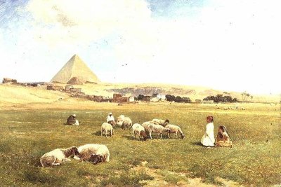 قطيع عربي بالقرب من مينا بواسطة ديفيد بيتس