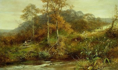 مشهد نهر الخريف ، The Brook ، 1889. بواسطة ديفيد بيتس