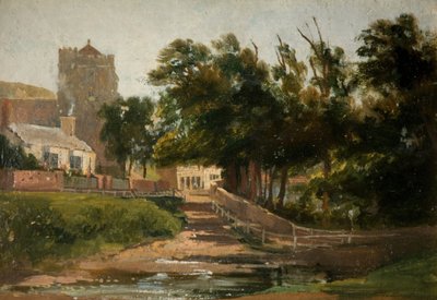 كنيسة جميع القديسين ، هاستينغز ، 1813. بواسطة ديفيد كوكس الأكبر