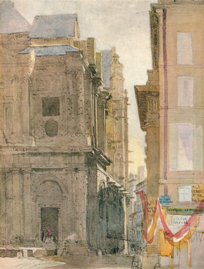 كنيسة القديس أوستاش ، باريس ، c1829 بواسطة ديفيد كوكس الأكبر