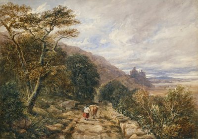 مسار البلد المؤدي إلى قلعة Harlech ، 1842 بواسطة ديفيد كوكس الأكبر