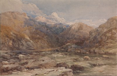 منظر طبيعي للنهر في ويلز ، كاليفورنيا. 1850. بواسطة ديفيد كوكس الأكبر