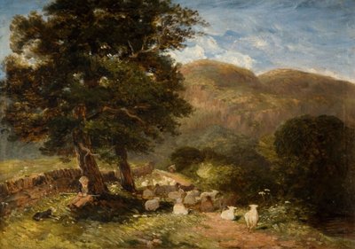 رعاية الأغنام ، Bettws-y-Coed ، ١٨٤٩. بواسطة ديفيد كوكس الأكبر