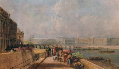 جسر الفنون واللوفر من Quai Conti ، c1849 بواسطة ديفيد كوكس الأكبر