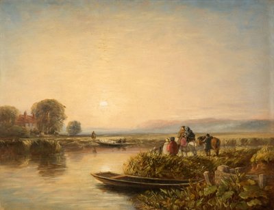 في انتظار العبارة - الصباح ، 1851. بواسطة ديفيد كوكس الأكبر