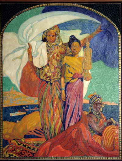 الاستعمار: ملصق للمعرض الوطني الاستعماري في مرسيليا. ملصق ديفيد ديليبيان (1866-1932). 1922 مرسيليا ، متحف البحرية بواسطة ديفيد Dellepiane