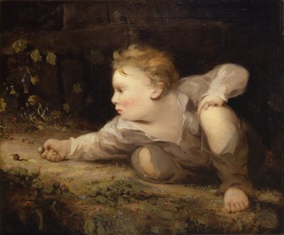 صبي يلعب الكرات ، كاليفورنيا. 1858. بواسطة ديفيد جيلمور بليث