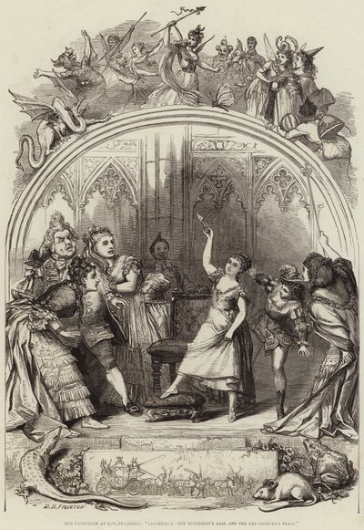 ال Pantomime في Covent-Garden ، Cinderella ، كرة الفراشة و عيد الجندب بواسطة David Henry Friston