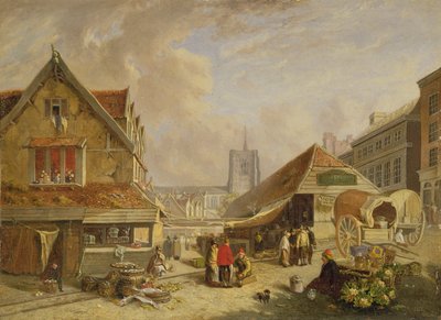 The Old Fishmarket ، نورويتش ، 1825 بواسطة ديفيد هودجسون