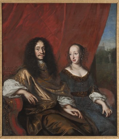 غوستاف أدولف دي مكلامبورج غوسترو ومادلين سيبيل دي هولشتاين غوتورب - غوستاف أدولف (1633-1695) ، دوق مكلنبورغ-جيسترو وماجدالين سيبيل من هولشتاين-جوتورب (1631-1719) ، بقلم إهرنشتراهل ، ديفيد كلويكر (1629-1698). زيت على قماش. خافت بواسطة David Klöcker Ehrenstrahl