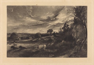 مساء الصيف بواسطة David Lucas after John Constable