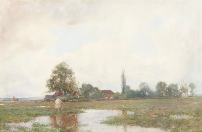 عبر مرج الماء (ألوان مائية) بواسطة ديفيد موراي