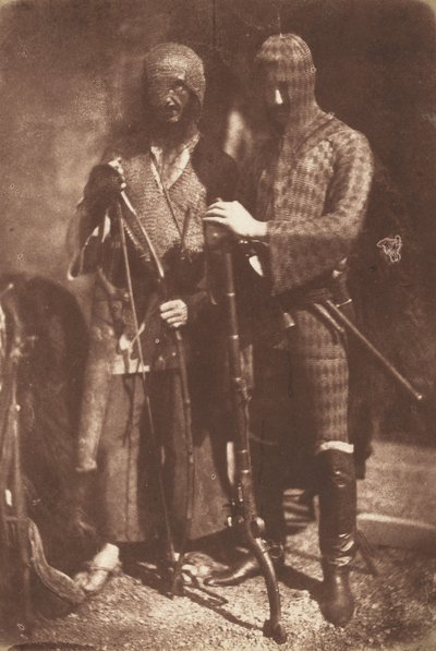 درع أفغاني أو شركسي أفغاني أو شركسي، 1843 (صورة) بواسطة ديفيد اوكتافيوس هيل