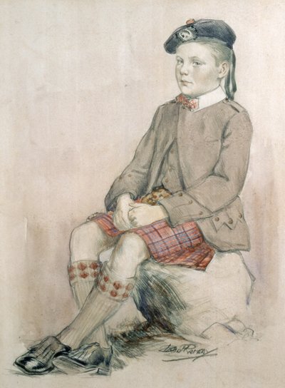 أمير ويلز ، بعد إدوارد الثامن ، البالغ من العمر 8 سنوات ، يرتدي Royal Stewart Tartan بواسطة ديفيد رامزي