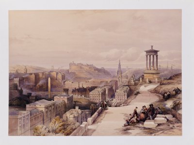 مشهد لإدنبره ، من "اسكتلندا تم تحديده في سلسلة من المشاهدات بقلم JMW Turner ، David Roberts ، إلخ" ، c.1850 بواسطة ديفيد روبرتس