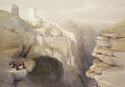 دير القديس سابا ، 4 أبريل 1839 ، اللوحة 51 من المجلد الثاني من "الأرض المقدسة" ، التي نقشتها حانة لويس هاغي (1806-85). 1843 بواسطة ديفيد روبرتس