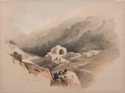 نافورة أيوب ، وادي هنوم ، 1839. بواسطة ديفيد روبرتس