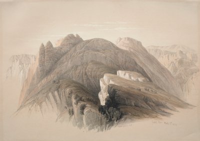 جبيل هور. جبل هور ، من المنحدرات المحيطة بالبتراء ، 1839. بواسطة ديفيد روبرتس