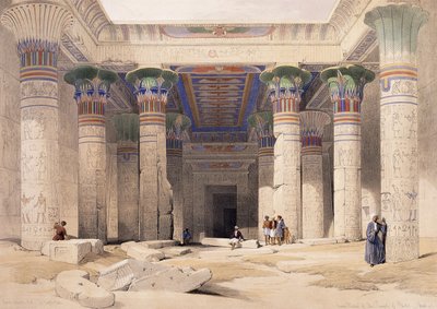 جراند بورتيكو لمعبد فيلة - النوبة ، 1842-1849 بواسطة ديفيد روبرتس
