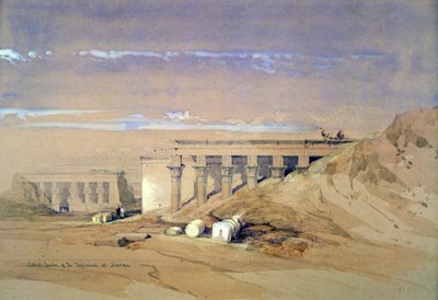 منظر جانبي للمعبد يسمى Typhonaeum في Dendera ، مصر ، القرن التاسع عشر بواسطة ديفيد روبرتس