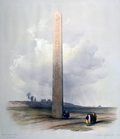 مسلة هليوبوليس ، 1839. بواسطة ديفيد روبرتس