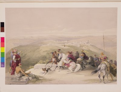 ساباست ، السامرة القديمة ، 17 أبريل 1839 ، اللوحة 44 من المجلد الأول من "الأرض المقدسة" ، نقش بواسطة حانة لويس هاغي (1806-85). 1842 بواسطة ديفيد روبرتس