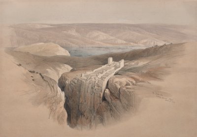 البحر الميت في اتجاه موآب 1839. بواسطة ديفيد روبرتس