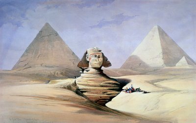 أبو الهول والأهرامات بالجيزة 1838-1839 بواسطة ديفيد روبرتس