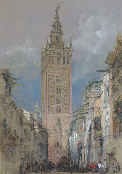 برج Moorish في إشبيلية ، يسمى Giralda ، إسبانيا بواسطة ديفيد روبرتس