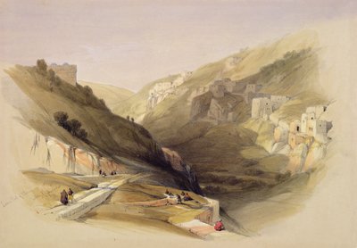 بركة سلوام ، من المجلد الثاني من "الأرض المقدسة" ؛ محفورة من قبل Louis Haghe (1806-85) نشر في لندن ، 1842 (لون ليثو) بواسطة ديفيد روبرتس