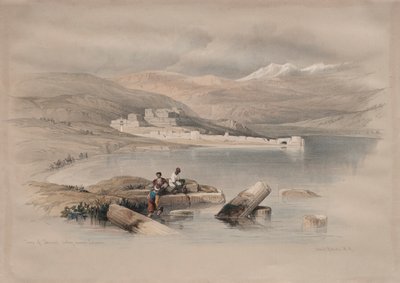 بلدة طبريا تطل على لبنان 1839. بواسطة ديفيد روبرتس