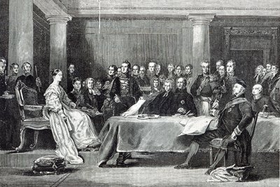 مجلس الملكة الأول ، من "وقت الفراغ" ، 1888 بواسطة ديفيد ويلكي