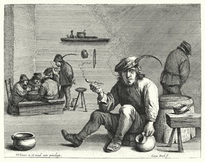The Smoker (engraving) بواسطة ديفيد الأصغر (بعد) تينيرز