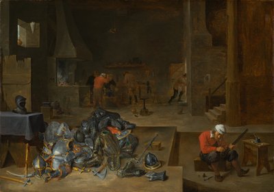 متجر الدروع ، 1640-1645 بواسطة ديفيد تينيرز الأصغر